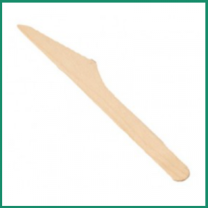CUCHILLO MADERA BIO/COMPOSTABLE ESTUCHE 100 C/12
