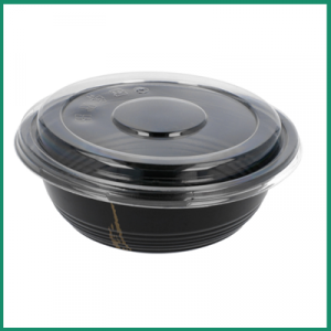 TARRINA PP 800 CC NEGRA+TAPA C/300